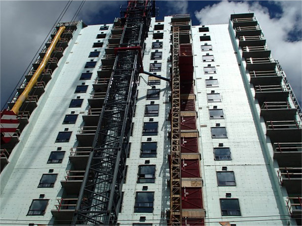 High rise building being constructed